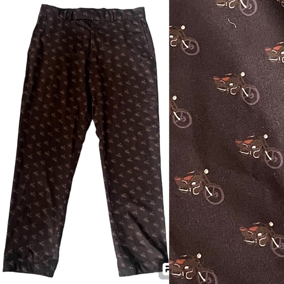 Ralph Lauren RLX Mens Sport trouser Motorcycle Print Black size 32 - Picture 1 of 13